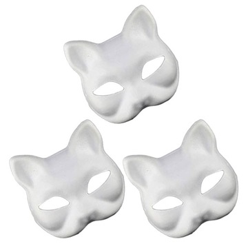 Белая маска DIY Therian Masks однотонная 3 шт.