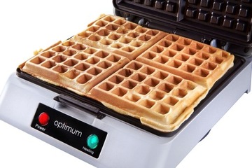 Вафельница Optimum GF-1400, серебристо-серая, 4 вафли