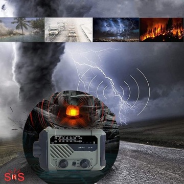 АВАРИЙНАЯ СОЛНЕЧНАЯ РАДИО ПОРТАТИВНАЯ РАДИО С РУКОЯТКОЙ AM/FM СОЛНЕЧНАЯ РАДИО 2000 МАЧ