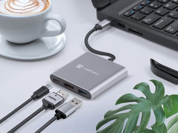 NATEC Fowler Mini Adpater USB-C Hub DeX Многопортовая док-станция HDMI 4K