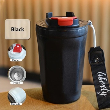 Стакан из нержавеющей стали емкостью 380 мл с вакуумной изоляцией, многоразовый для сохранения тепла и холода