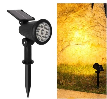 1x LAMPA REFLEKTOR LAMPKI SOLARNE OGRODOWY Czujnik zmierzchu CIEPŁE ŚWIATŁO