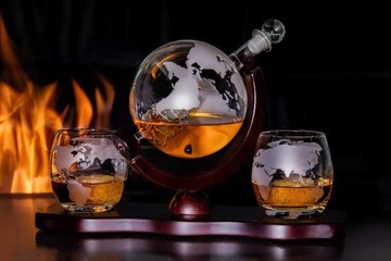ГРАФИН + СТАКАНЫ ДЛЯ ВИСКИ GLOBUS С ГРАВИРОВКОЙ КОРАБЛЯ
