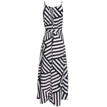 ПЛЯЖНАЯ ТУНИКА, ДЛИННОЕ ЖЕНСКОЕ ПЛАТЬЕ МАКСИ В ГРЕЧЕСКОЙ ПОЛОСКЕ