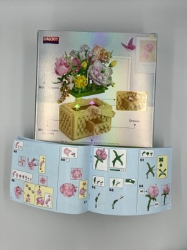 СТРОИТЕЛЬНЫЕ ЦВЕТОЧНЫЕ БЛОКИ АРОМАТИРОВАННЫЙ СВЕТЯЩИЙСЯ БУКЕТ ЦВЕТЫ В КОРЗИНЕ 1277 EL