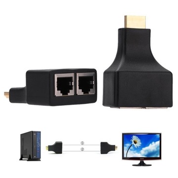 УДЛИНИТЕЛЬ HDMI RJ45 CAT-5e/6 удлинитель до 30 м куб.