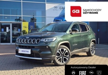 Jeep Compass II SUV Facelifting 1.3 GSE T4 130KM 2021 Jeep Compass 1,3 TMAir 130KM Limited - PL, jeden wl., serwis ASO, bezwypad