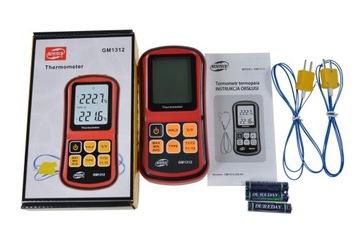 ЦИФРОВОЙ ТЕРМОМЕТР 2x ТЕРМОПАРА ТИПА К -50 до 1372