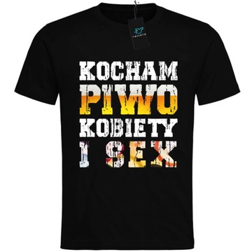 KOSZULKA KOCHAM PIWO KOBIETY I SEX EROTYCZNA XS