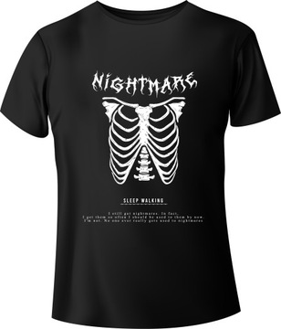 T-shirt Szkielet "NIGHTMARE" Czarny XXL