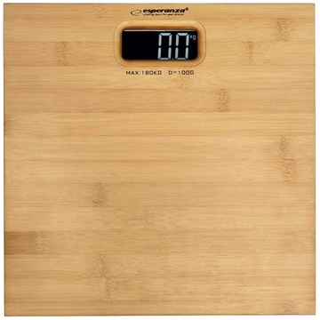 WAGA ŁAZIENKOWA ESPERANZA BAMBUSOWA LCD DO 180 KG