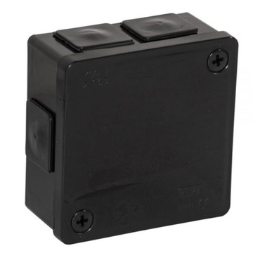 Puszka natynkowa elektryczna Viplast IP55 86x86x40 Kolor Czarny
