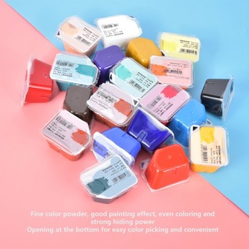 20 цветов акварельных пигментов, гуаши, концентрированных принадлежностей для рисования BH