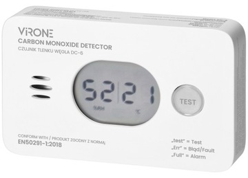 ДЕТЕКТОР УГАРНОГО ГАЗА, ГАЗА CH, ЖК-дисплей + ТЕРМОМЕТР + БАТАРЕИ