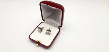 SREBRNE KOLCZYKI Z KAMIENIEM 4,91GRAM