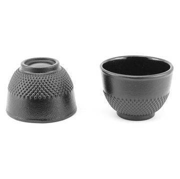 Чугунный кувшин японский промежуток 0,8 л для чая с чашками.