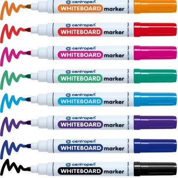 MARKERY PISAKI SUCHOŚCIERALNE DO TABLIC 8 KOLORÓW