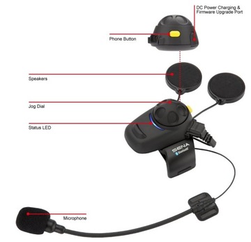 Комплект шлема SENA INTERCOM MOTORCYCLE SMH5-FM 700м