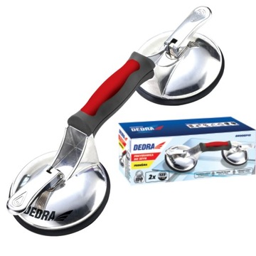 ПРИСОСКА DEDRA ДЛЯ ОКОН, ПЛИТКИ, ЛИСТОВОГО МЕТАЛЛА С ДВОЙНОЙ РУЧКОЙ 120 КГ DED06P12