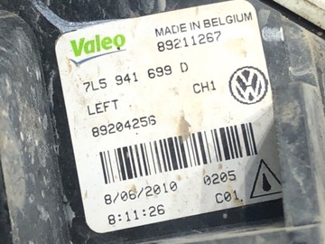 HALOGEN LEVÝ PŘEDNÍ VW TOUAREG 7L5941699D SUV 02-13