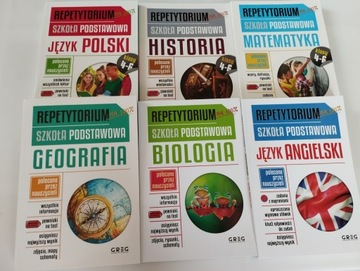 6x Repetytorium Szk Podstawowa kl 4-6 GREG Nowe Bi