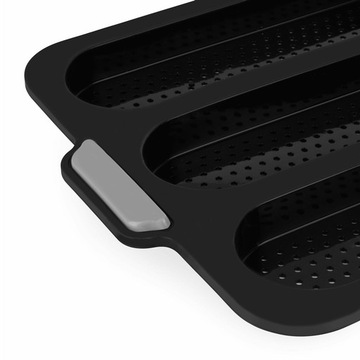 Набор из 3-х СИЛИКОНОВЫХ ФОРМ для выпечки ХЛЕБА, БАГЕТОВ, лопаточки, кисточки.