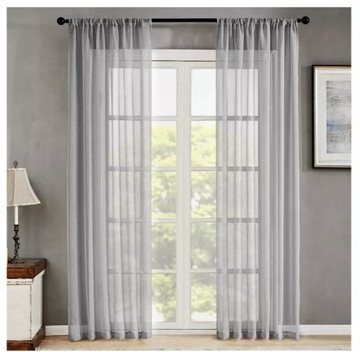 Шторы ВУАЛЬ, вуаль-тюль, 3,0 м, СЕРЫЙ