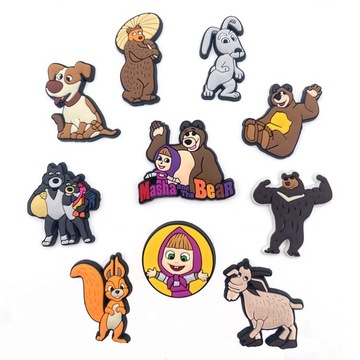 ПУГОВИНКИ ДЛЯ ОБУВИ украшения типа KROKS CROCS сказка про медвежонка 10 шт.