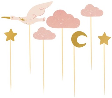 PIKERY TOPPERY BABY SHOWER ROCZEK-7 SZTUK-4541