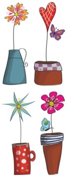 NAKLEJKI NA OKNO LUSTRO SZYBĘ KWIATKI KWIATY