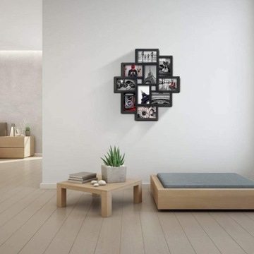 ЧЕРНАЯ ДЕКОРАТИВНАЯ РАМКА НА 10 ФОТОГРАФИЙ