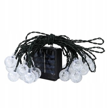 GIRLANDA LAMPKI OGRODOWE SOLARNE 50 LED KULKI 7M