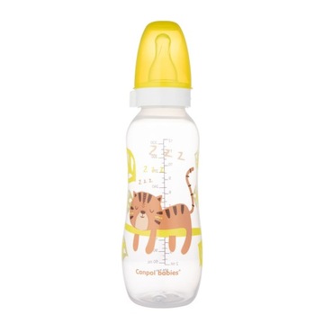 Canpol Butelka wąska 330 ml ze smoczkiem 12m+