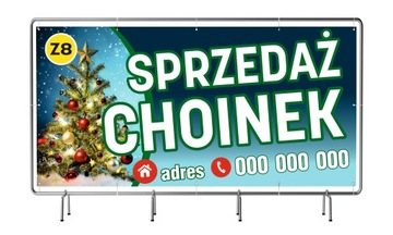 SOLIDNY BANER REKLAMOWY 200x100 CHOINKI,KARP