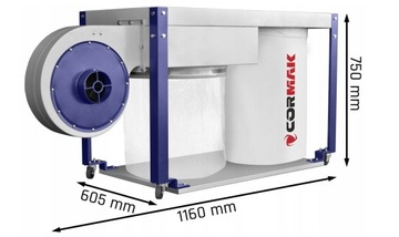 POCHŁANIACZ ODCIĄG WENTYLATOR WIÓR TROCIN CORMAK 2200M3/H FORMATÓWKA