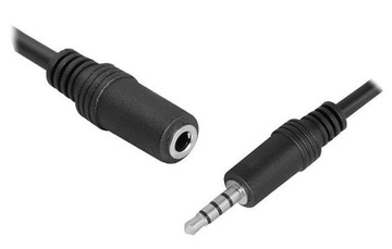 Kabel wtyk jack 3.5 4pola - gniazdo jack 3.5 2m