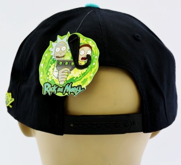 Czapka z prostym daszkiem męska Rick and Morty SNAPBACK 55-60cm czarna HAFT