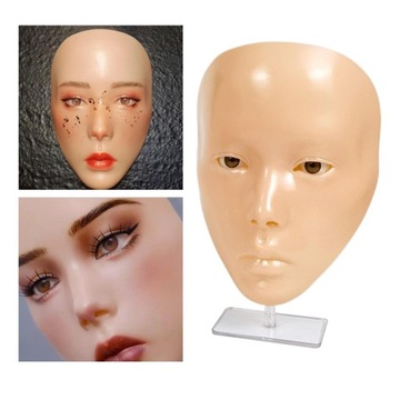 Силиконовое лицо из трех частей для практики макияжа.