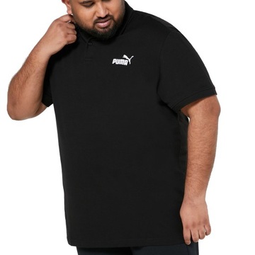 Puma t-shirt polo czarny męski plus size 851759 01 6XL