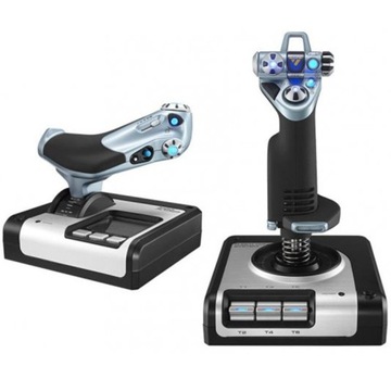 Система управления полетом Logitech X52. Джойстик игрового симулятора полета.