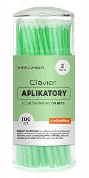 Aplikatory Bezwłókienkowe Do Rzęs 100 SZT. - 2 MM