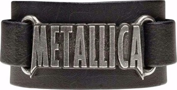 METALLICA: LOGO LEATHER WRISTSTRAP BRANSOLETKA