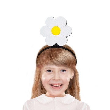 ПОВЯЗКА НА ГОЛОВУ С ЦВЕТАМИ, ЦВЕТОЧНЫЙ НАРЯД, БЕЛЫЙ ВОЙЛОК