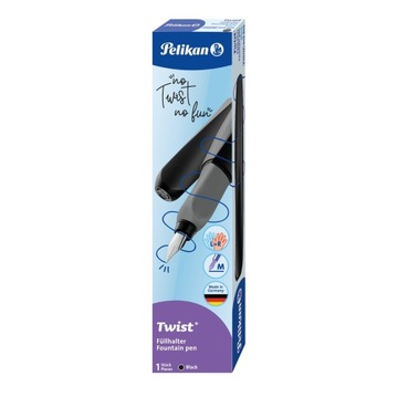 Перьевая ручка Pelikan Twist Black с картриджем
