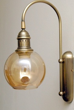 Kinkiet mosiężny,lampa ścienna z mosiądzu