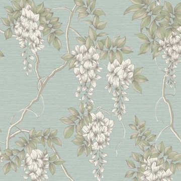 Tapeta winylowa kwiatki wisteria niebieska