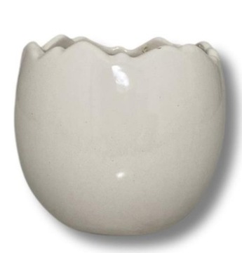 DONICZKA CERAMICZNA JAJKO BIAŁA POŁYSK 11x10