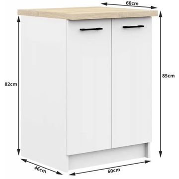Комплект кухонной мебели Oliwia 240 см, кухонные шкафы с белой столешницей
