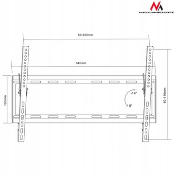 НАКЛОННОЕ КРЕПЛЕНИЕ ДЛЯ ТЕЛЕВИЗОРА ВЕШАЛКА ДЛЯ СВЕТОДИОДНОГО ТЕЛЕВИЗОРА 37–70 ФУТОВ