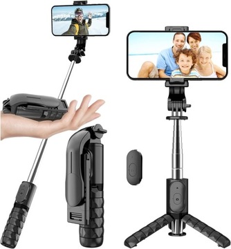 WYGODNY TRIPOD STATYW PILOT UCHWYT NA TELEFON do SELFIE BLUETOOTH STOJAK